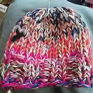 Multicolor chunky knit hat